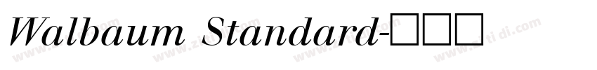 Walbaum Standard字体转换